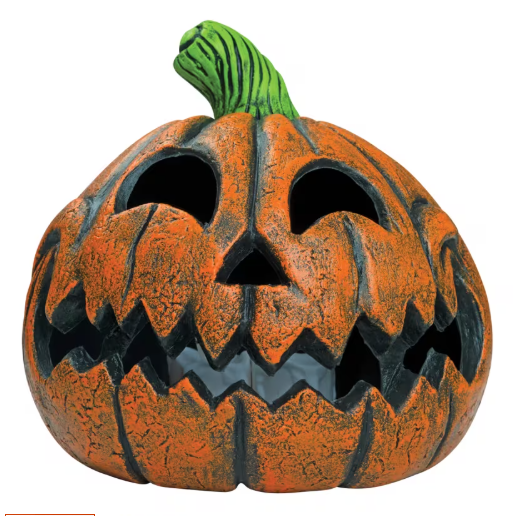 9" Happy Pumpkin Jack o' Lantern - Resin