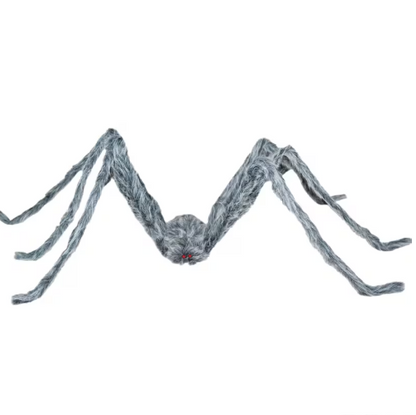 GIANT 86" Gray Spider Posable halloween decoration