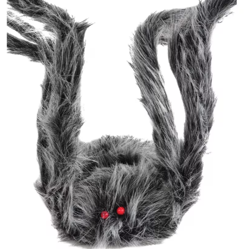 GIANT 86" Gray Spider Posable halloween decoration