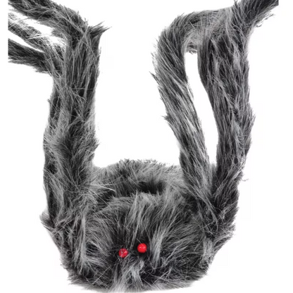 GIANT 86" Gray Spider Posable halloween decoration