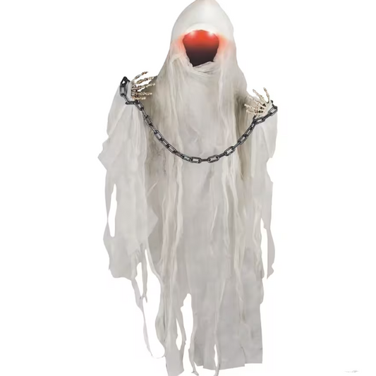 37" Faceless Ghost with Chains Animated Halloween prop