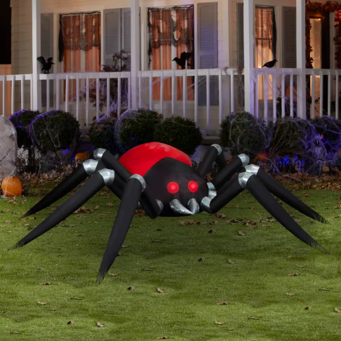 14 Ft Spider Fire &amp; Ice Projection Lighted Inflatable outdoor Halloween decoration