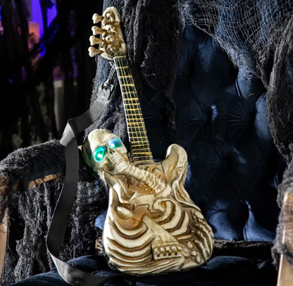 2 Ft Ghostly Skeleton Guitar Animated