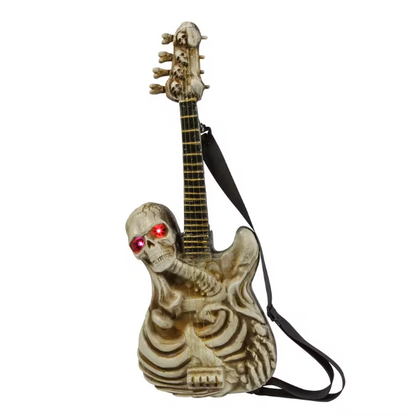 2 Ft Ghostly Skeleton Guitar Animated Halloween prop
