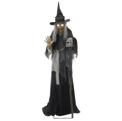 6 Ft Lunging Haggard Witch Animated Halloween Prop