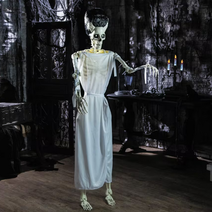 5.4 Ft Frankenstein Bride Skeleton Posable halloween prop decoration