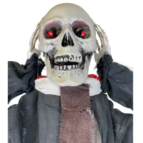 43" Hanging Skeleton Corpse Animated