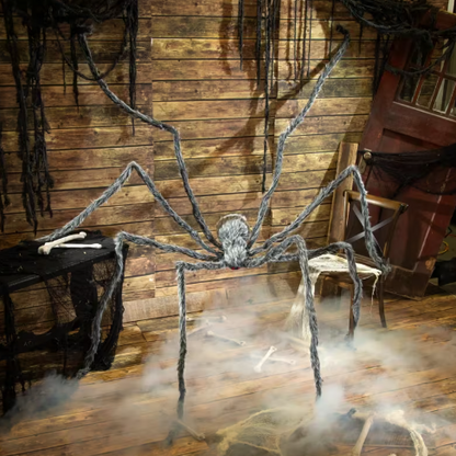 12 ft hairy posable spider outdoor Halloween decoration