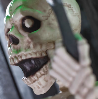 40" Skeleton in Cage Animated Halloween decoration