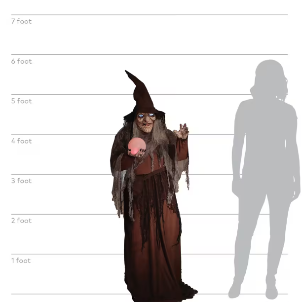 68" Soothsayer Witch Fortune Teller with Crystal Ball