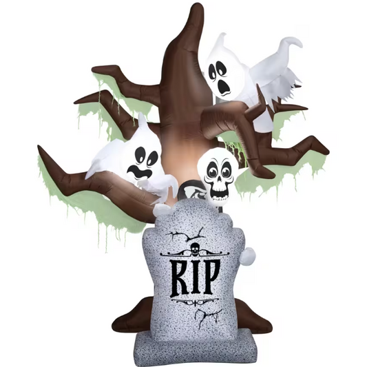 8 Ft Haunted Ghost Tree Lightshow Short Circuit Inflatable