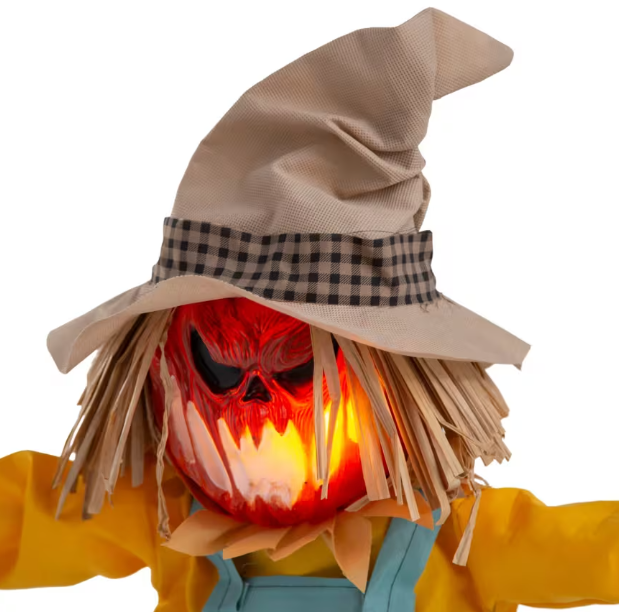 35" Scarecrow Flicker Flame Lights Sound halloween decoration