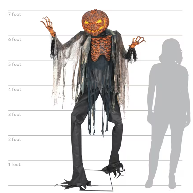 7 Ft Scorched Scarecrow Animated Halloween Prop