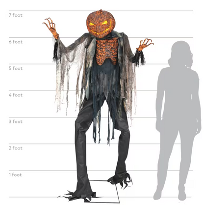 7 Ft Scorched Scarecrow Animated Halloween Prop