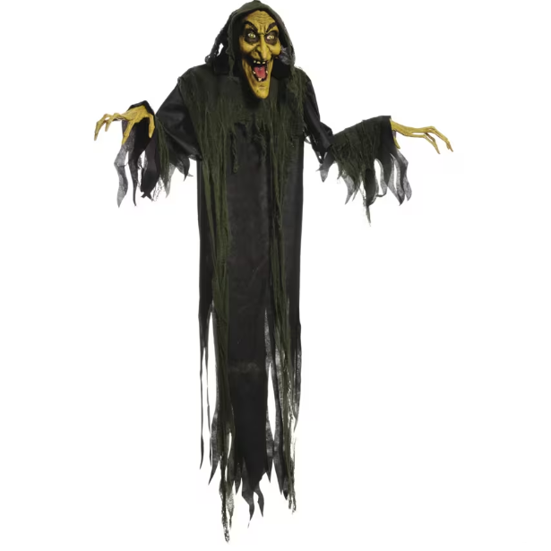6 Ft Animated Hanging Witch Halloween decoration