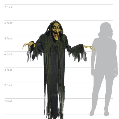 6 Ft Animated Hanging Witch Halloween decoration