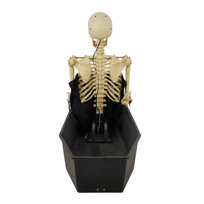 47" Rising Skeleton in Coffin Animated Halloween Prop