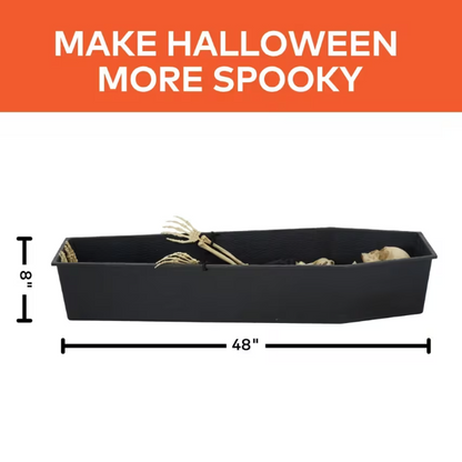 47" Rising Skeleton in Coffin Animated Halloween Prop
