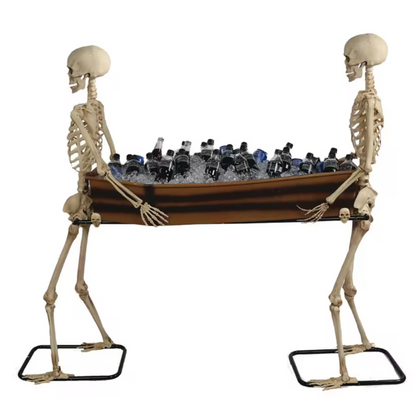47" Skeletons Carrying Coffin halloween prop party decoration