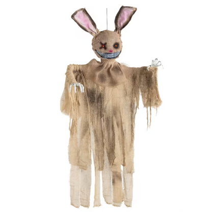 5 Ft. Creepy Hanging Rabbit with Sound halloween decoration