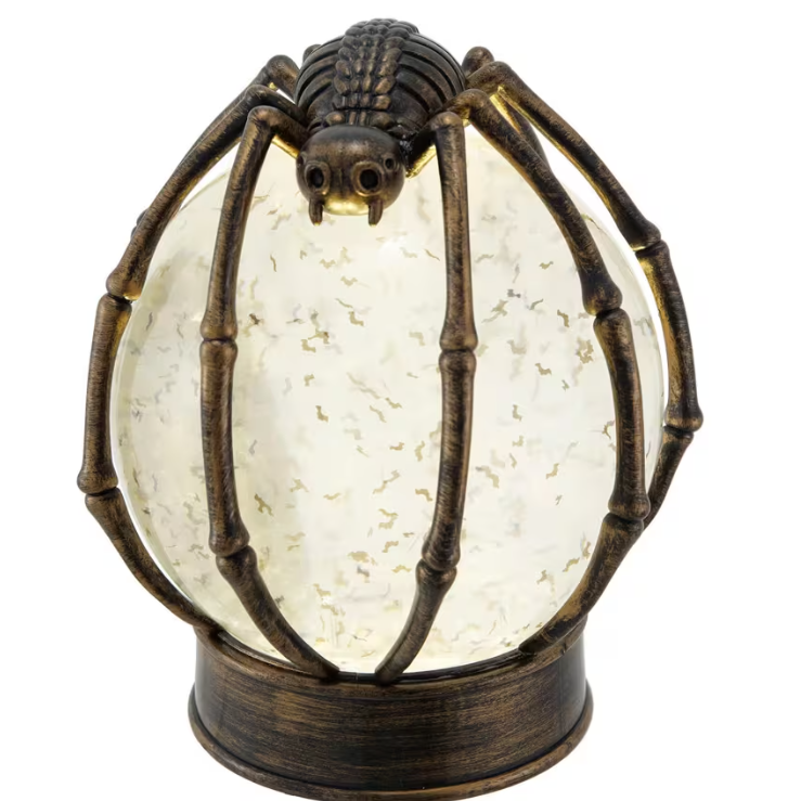 Spider Crystal Ball Water Globe LED Lighted Halloween decoration