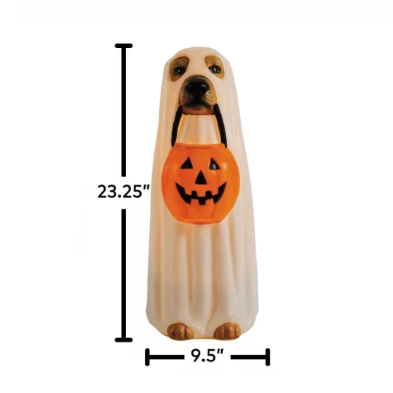 23" Lighted Dog Ghost Blow Mold halloween decoration