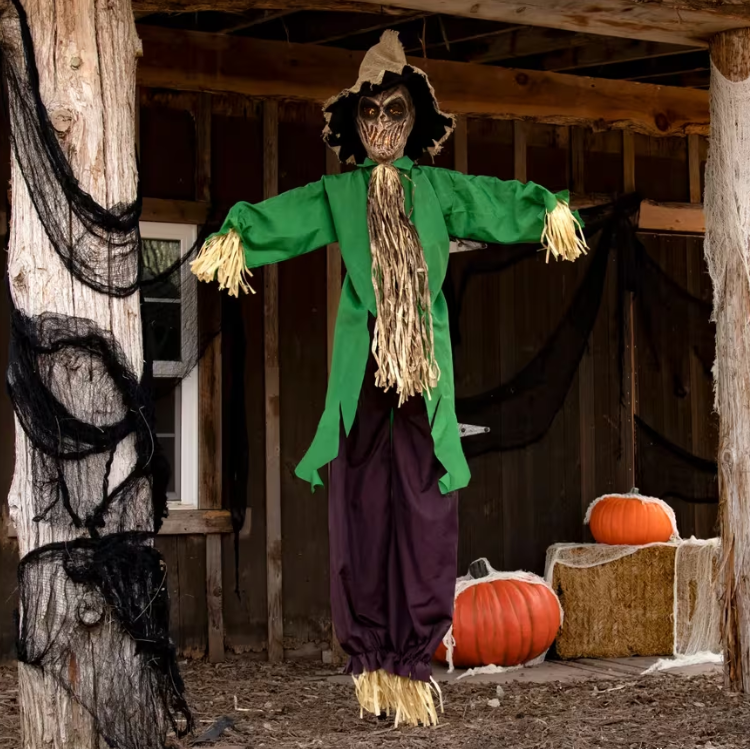 6 Ft Hanging Scarecrow Animated Halloween Prop