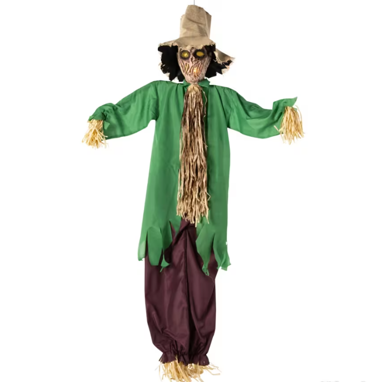 6 Ft Hanging Scarecrow Animated Halloween Prop
