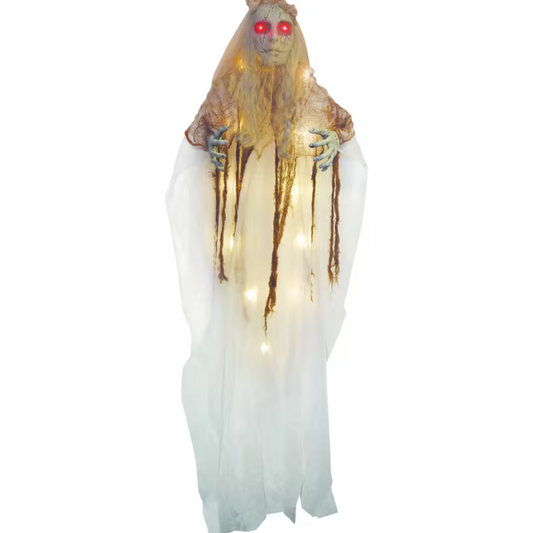 70" Illuminated Ghost Bride Halloween decoration
