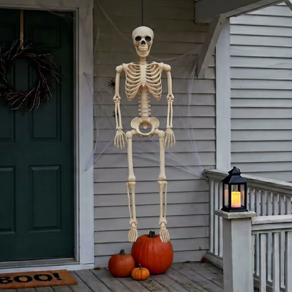 3 Ft. Hanging Multi Pose-N-Stay Life-Size Skeleton Halloween Decoration