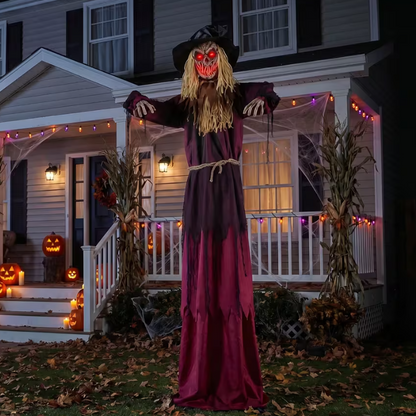 7 Ft. 10 in. Animated Light-Up Rising Scarecrow Halloween prop
