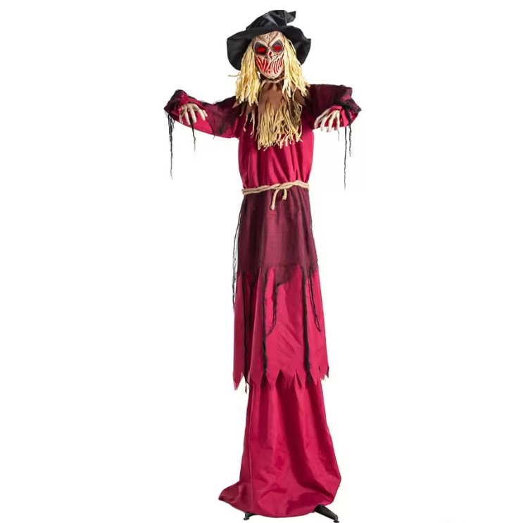 7 Ft. 10 in. Animated Light-Up Rising Scarecrow Halloween prop