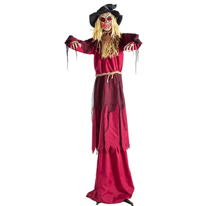 7 Ft. 10 in. Animated Light-Up Rising Scarecrow Halloween prop