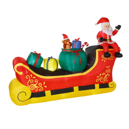 10 Ft Santa Sleigh Inflatable outdoor Christmas yard decoration