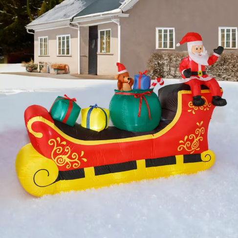 10 Ft Santa Sleigh Inflatable outdoor Christmas yard decoration