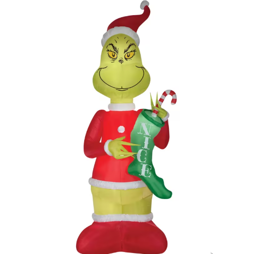 9 Ft Grinch with Stocking Inflatable