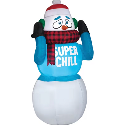 6 Ft Animated Shivering Snowman Super Chill Inflatable