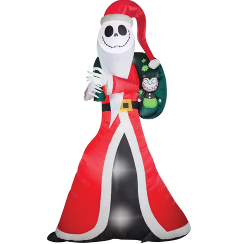 60-Inch Disney Jack Skellington Sandy Claws Inflatable