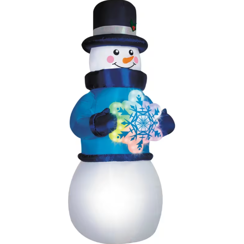 12 Ft Animated Snowman LightShow Inflatable