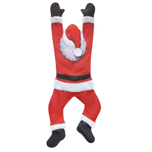 59 inch Santa hanging from gutter