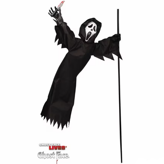 Ghost Face® Flying Illusion Figure with Knife halloween prop
