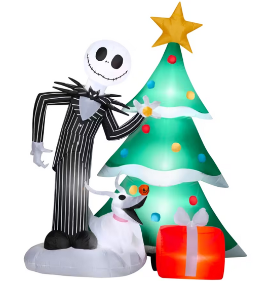 6 Ft Jack & Zero Nightmare Before Christmas Inflatable