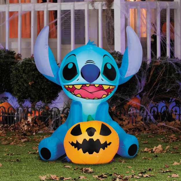 3 Ft Lilo & Stitch™ Stitch with Jack O Lantern Inflatable