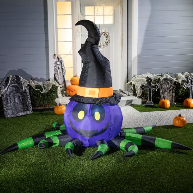 5 Ft Spider Witch Inflatable Halloween Decoration