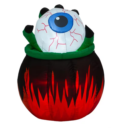 5 Ft Animated Pop Up Monster Eyeball in Cauldron Inflatable