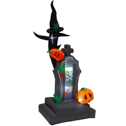 6 Ft Tombstone with Pumpkins Light Up Inflatable