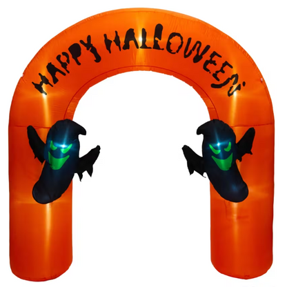 9 Ft Happy Halloween with Ghosts Arch Inflatable