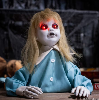 3 Ft Animated Pop Up Scary Doll Halloween Prop