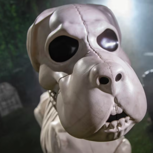 48" Standing Skeleton Dog Halloween Decoration