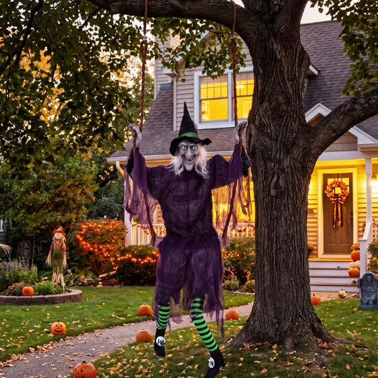 5 Ft Wicked Witch on Swing